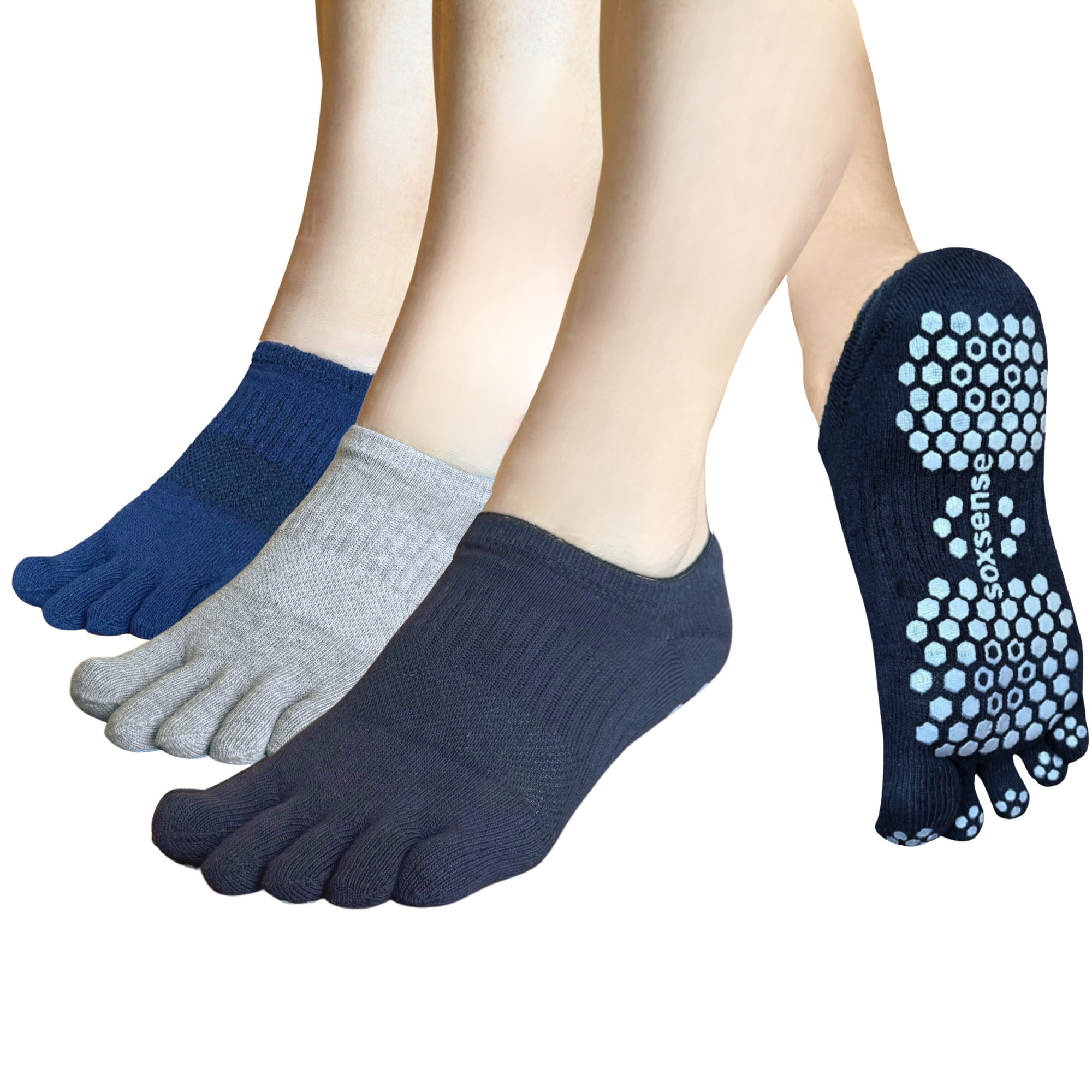 3 Pairs Pilates Grip Toe Socks